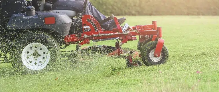 Grass Clippings During Mowing