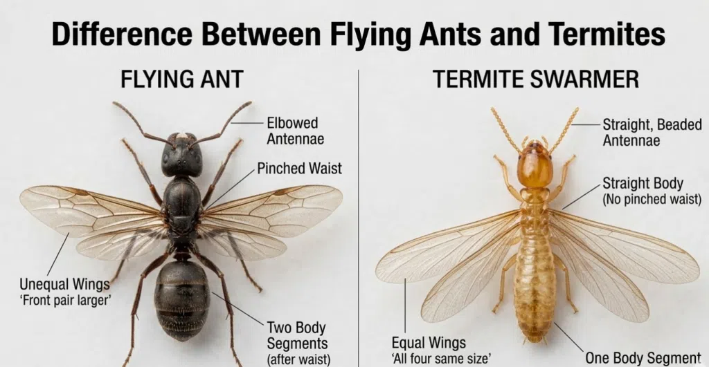 Flying Ants vs Termites: Key Differences, Risks, and What to Do