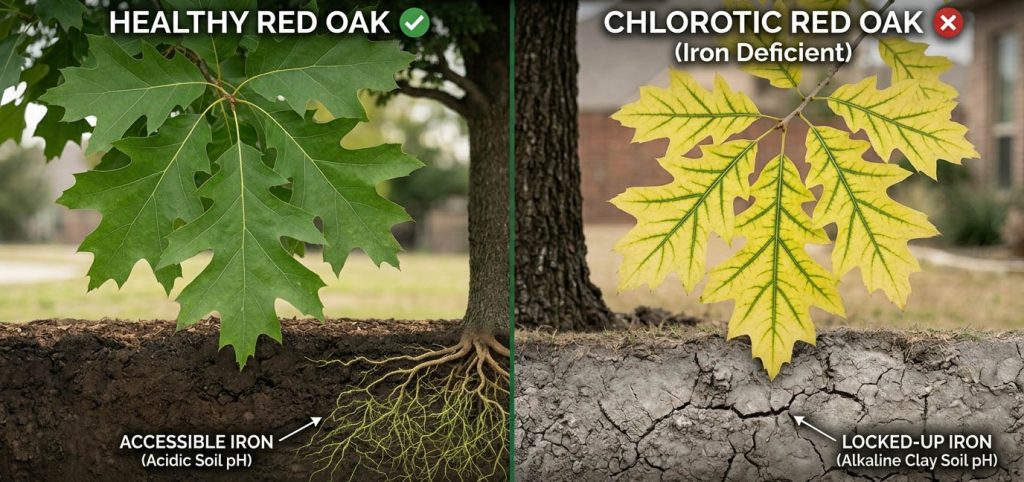 Iron Chlorosis in DFW Oaks